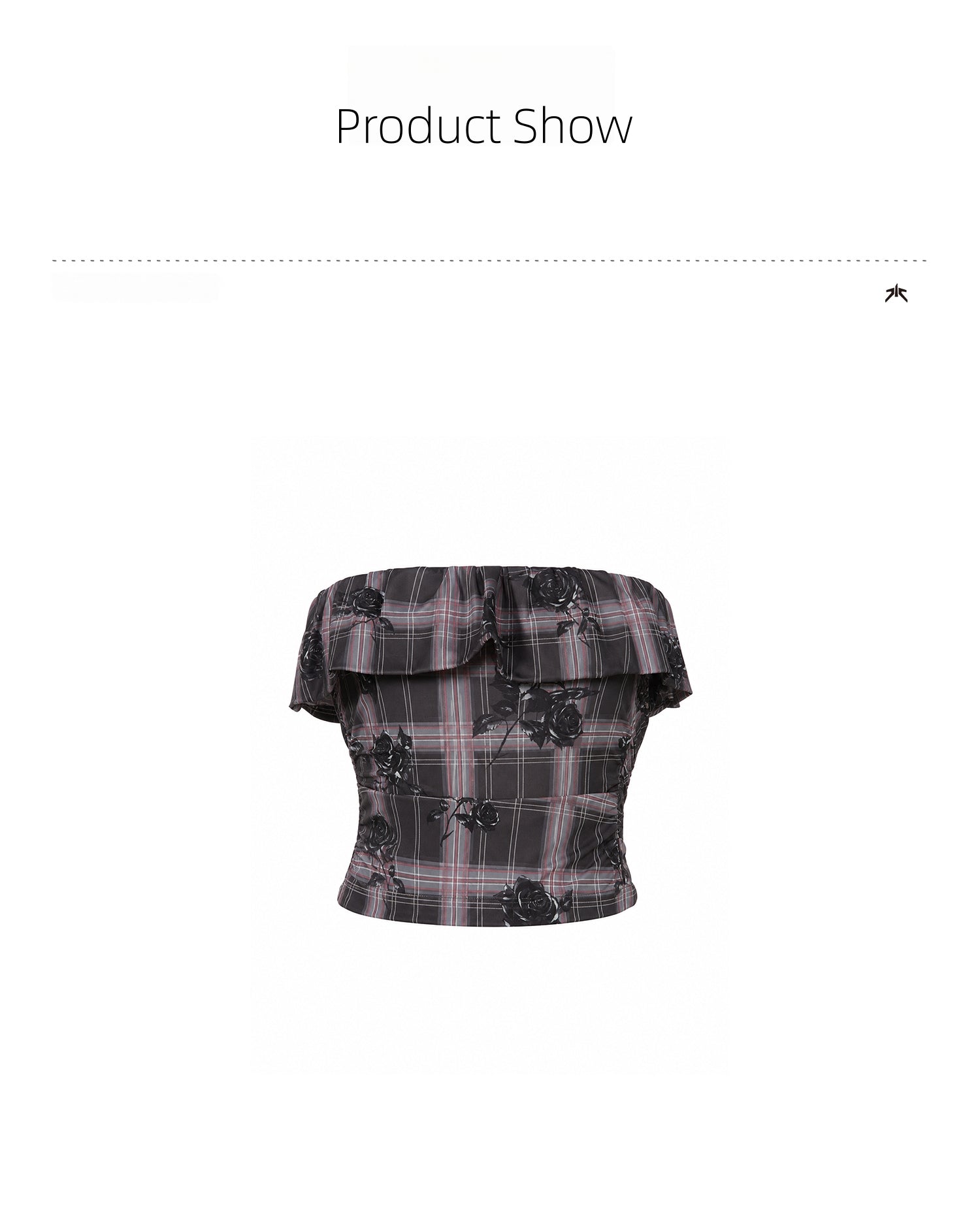 KIMUSSO Thorn Shadow Purple Quick-Dry Bandeau Top