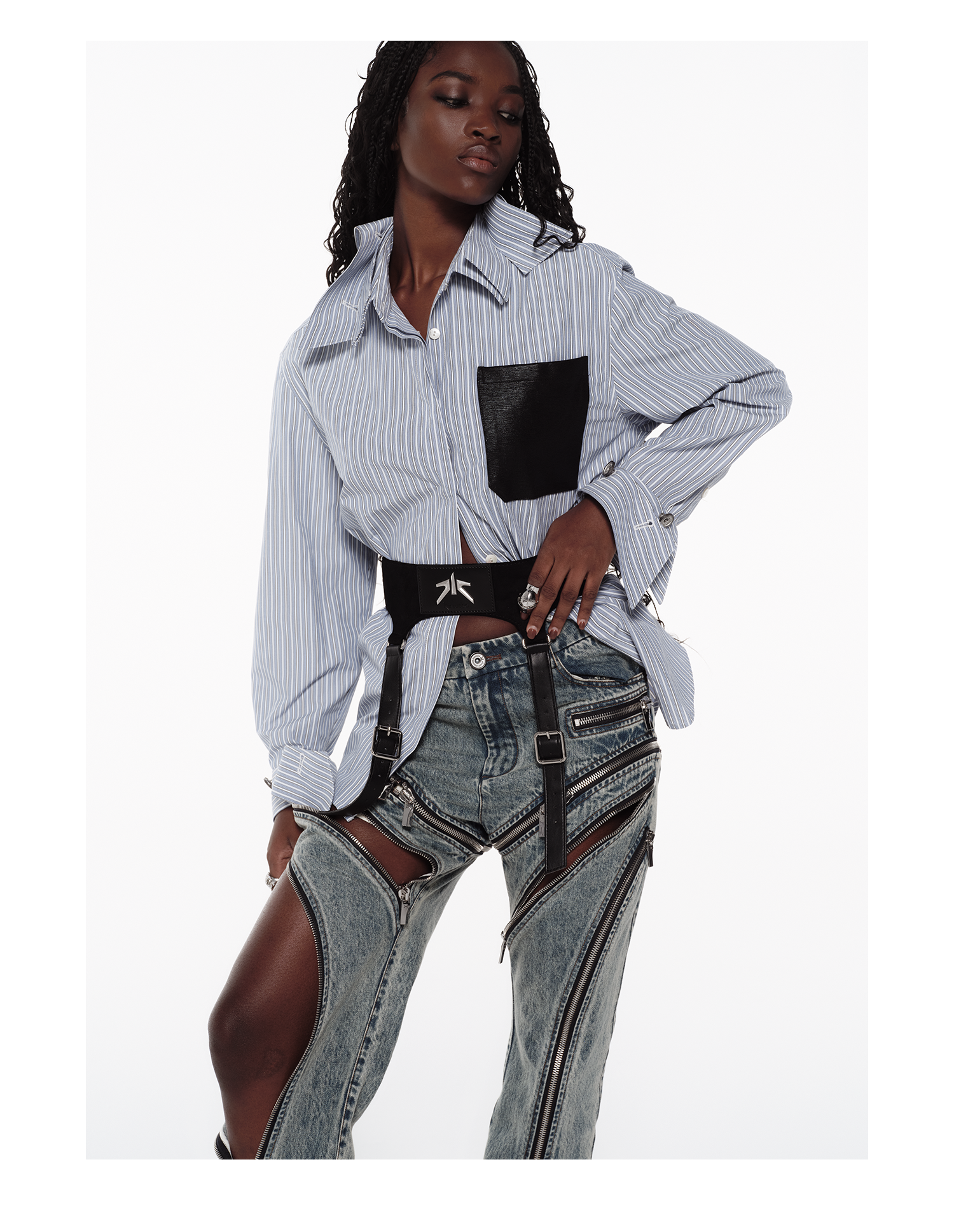 KIMUSSO Multi-Layer Collar Shirt — Signature Original Design