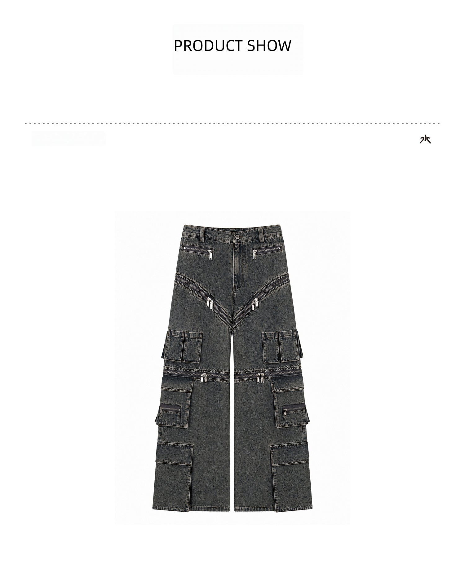 KIMUSSO Original Design Women's Zipper Utility Wide-Leg Pants - Niche High-End Style