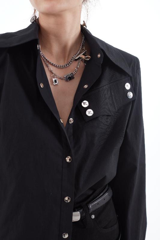 2025KIMUSSO International Fashion Week Deconstruct the shoulder pad shirt