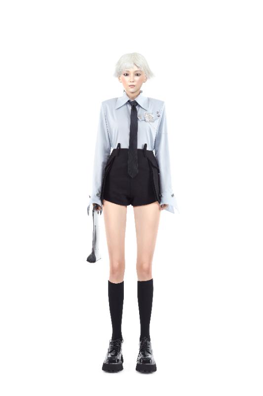 2025KIMUSSO International Fashion Week Deconstruct the shoulder pad shirt
