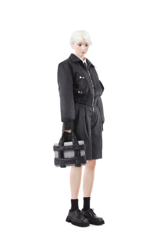 2025KIMUSSO International Fashion Week Silk cotton double zipper jacket