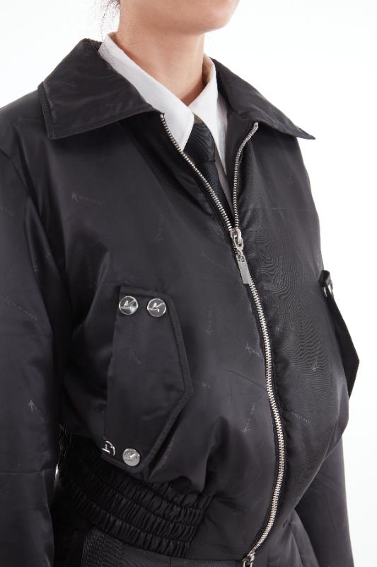 2025KIMUSSO International Fashion Week Silk cotton double zipper jacket