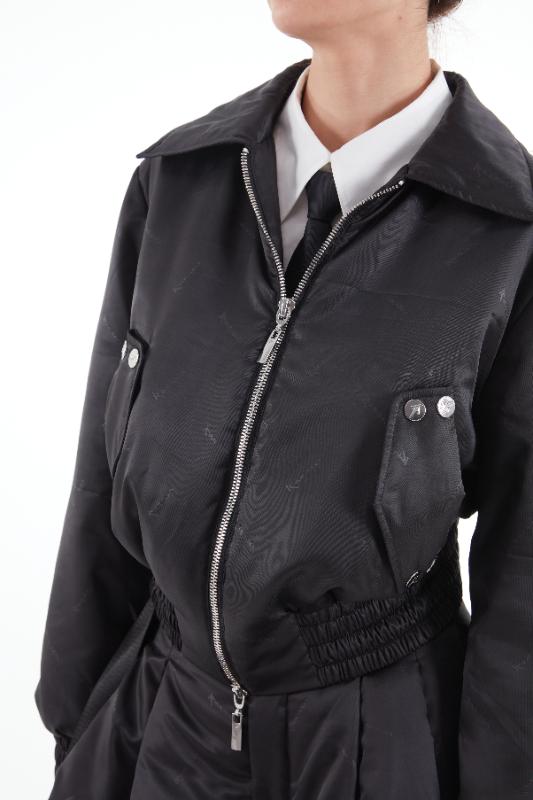 2025KIMUSSO International Fashion Week Silk cotton double zipper jacket