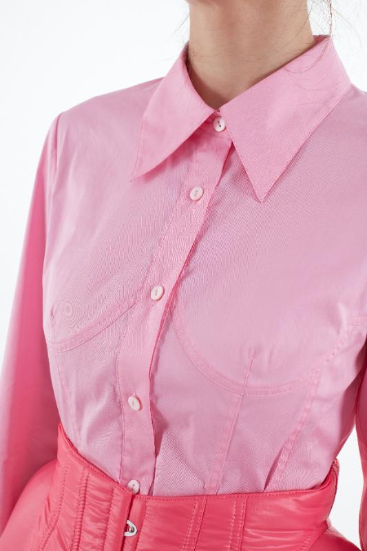 2025KIMUSSO International Fashion Week Slim-fit shirt with curved hem