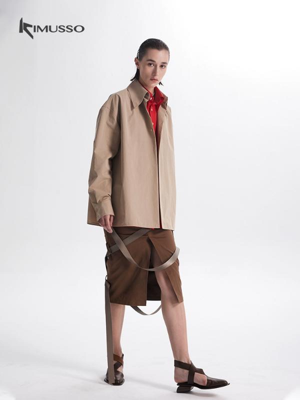 2025KIMUSSO International Fashion Week catwalk mid-length lace-up skirt wrap hip skirt