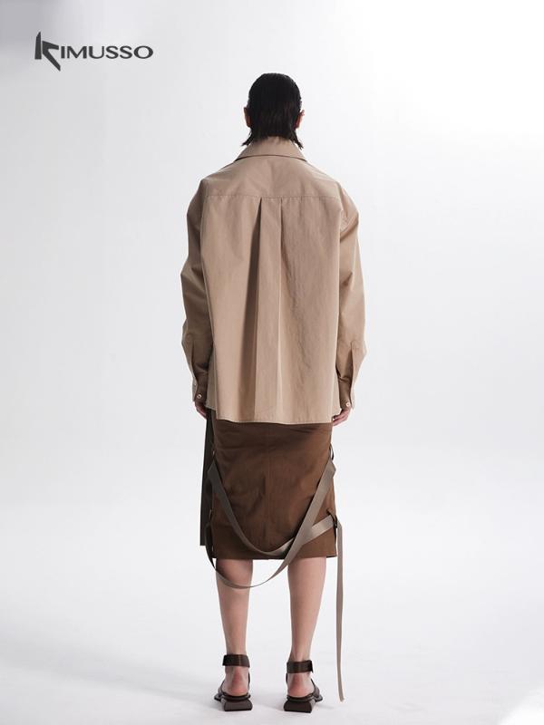2025KIMUSSO International Fashion Week catwalk mid-length lace-up skirt wrap hip skirt