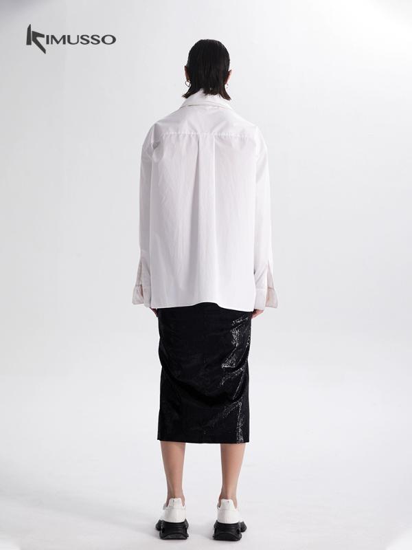 2025KIMUSSO International Fashion Week catwalk mid-length lace-up skirt wrap hip skirt