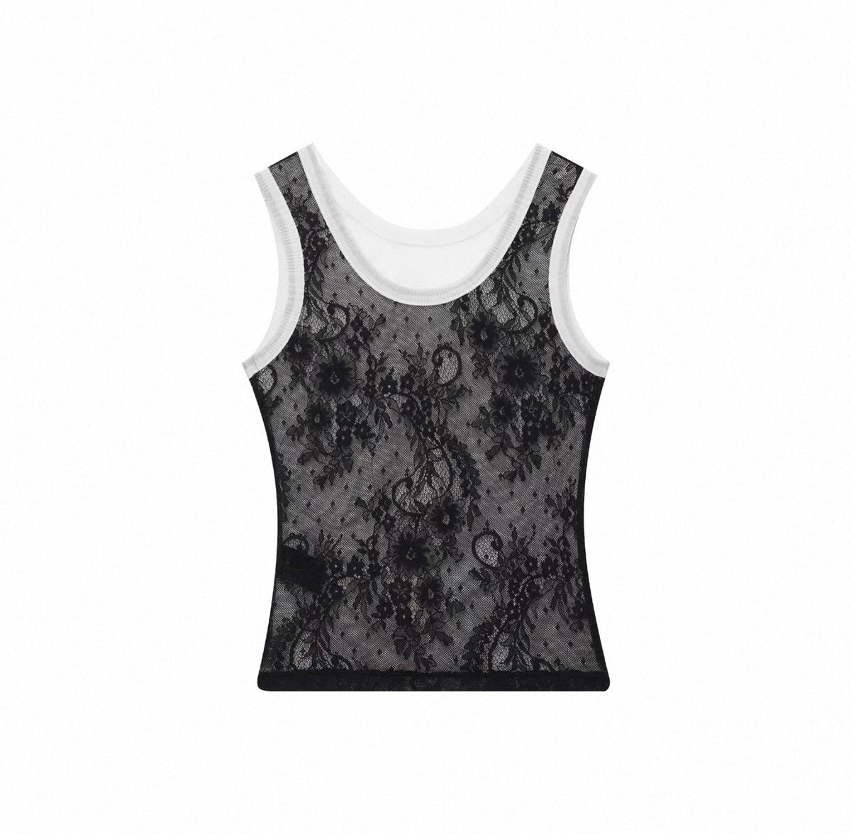 KIMUSSO Lace knitted double-sided vest