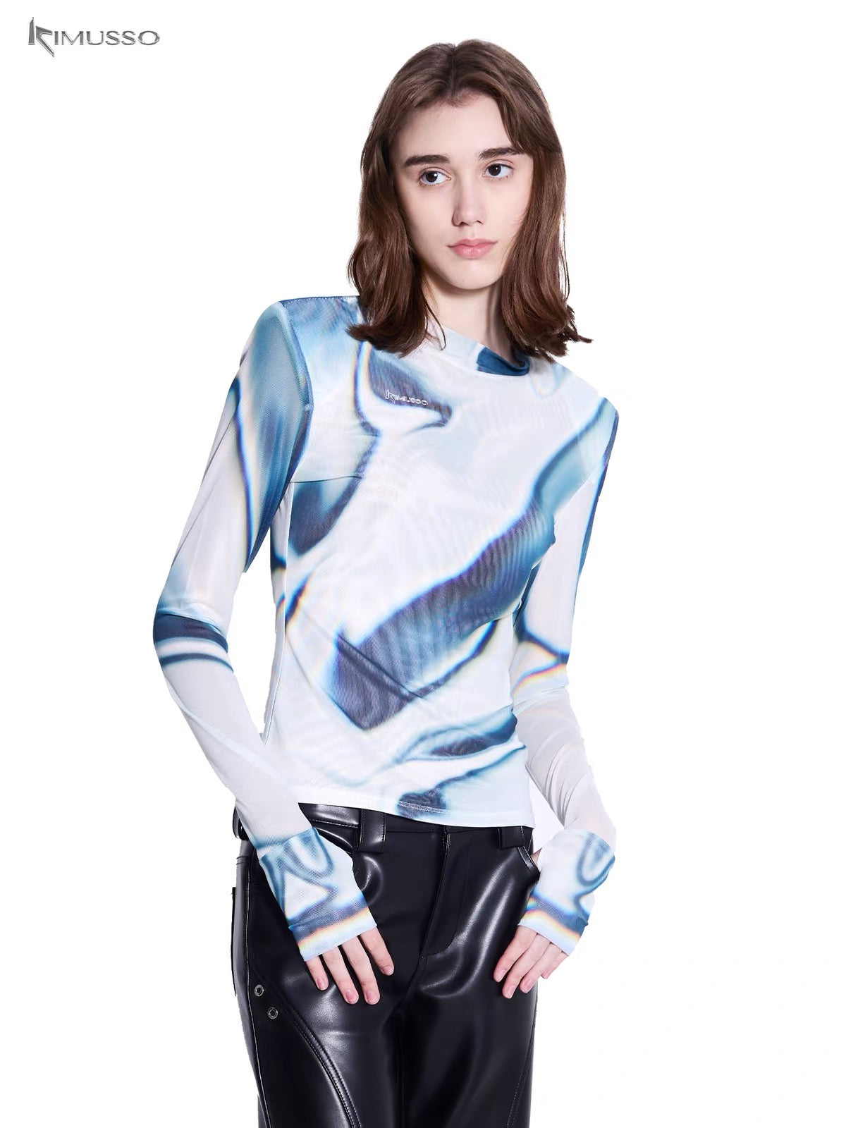 KIMUSSO speed long-sleeved mesh skin coat
