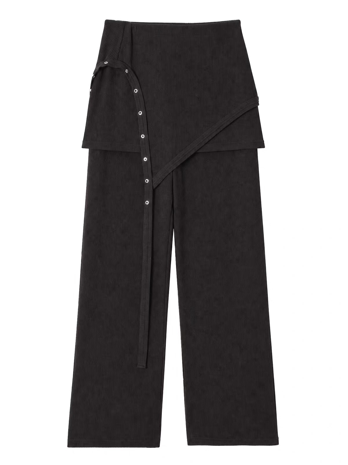 KIMUSSO draped straight high-waisted trousers