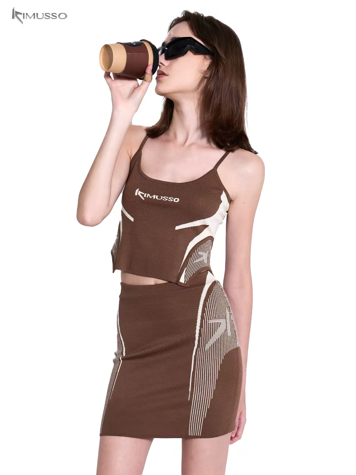 KIMUSSO sporty knitted halter