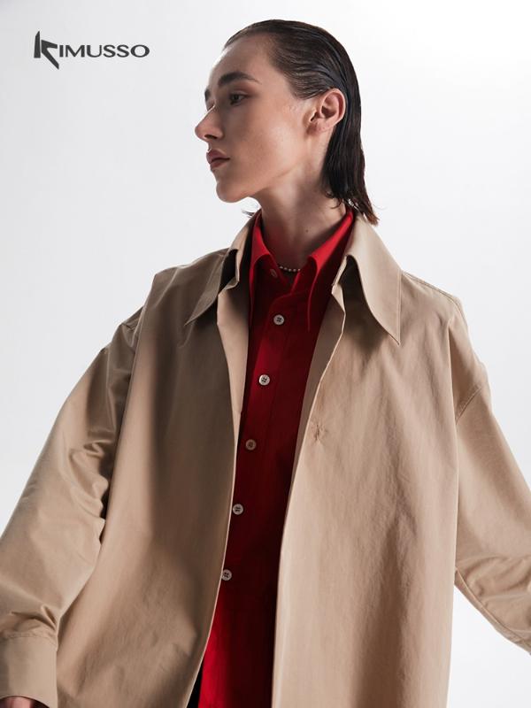 2025KIMUSSO International Fashion Week fashion show mid-length casual commuter long-sleeved single-breasted shirt coat