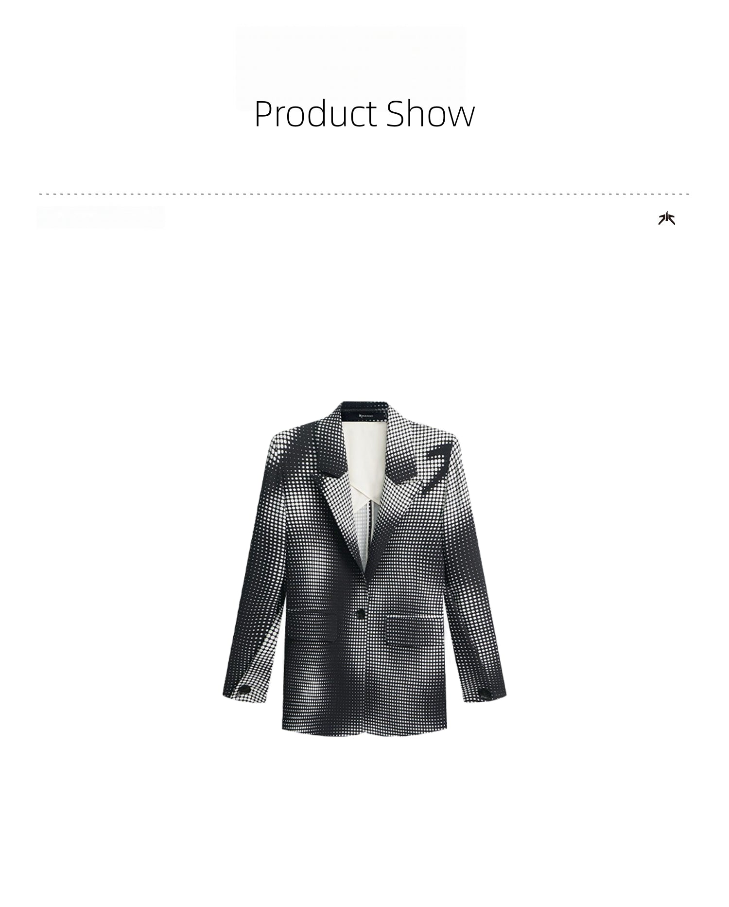 KIMUSSO “Polka Dot Waltz” Signature Fitted Polka Dot Blazer
