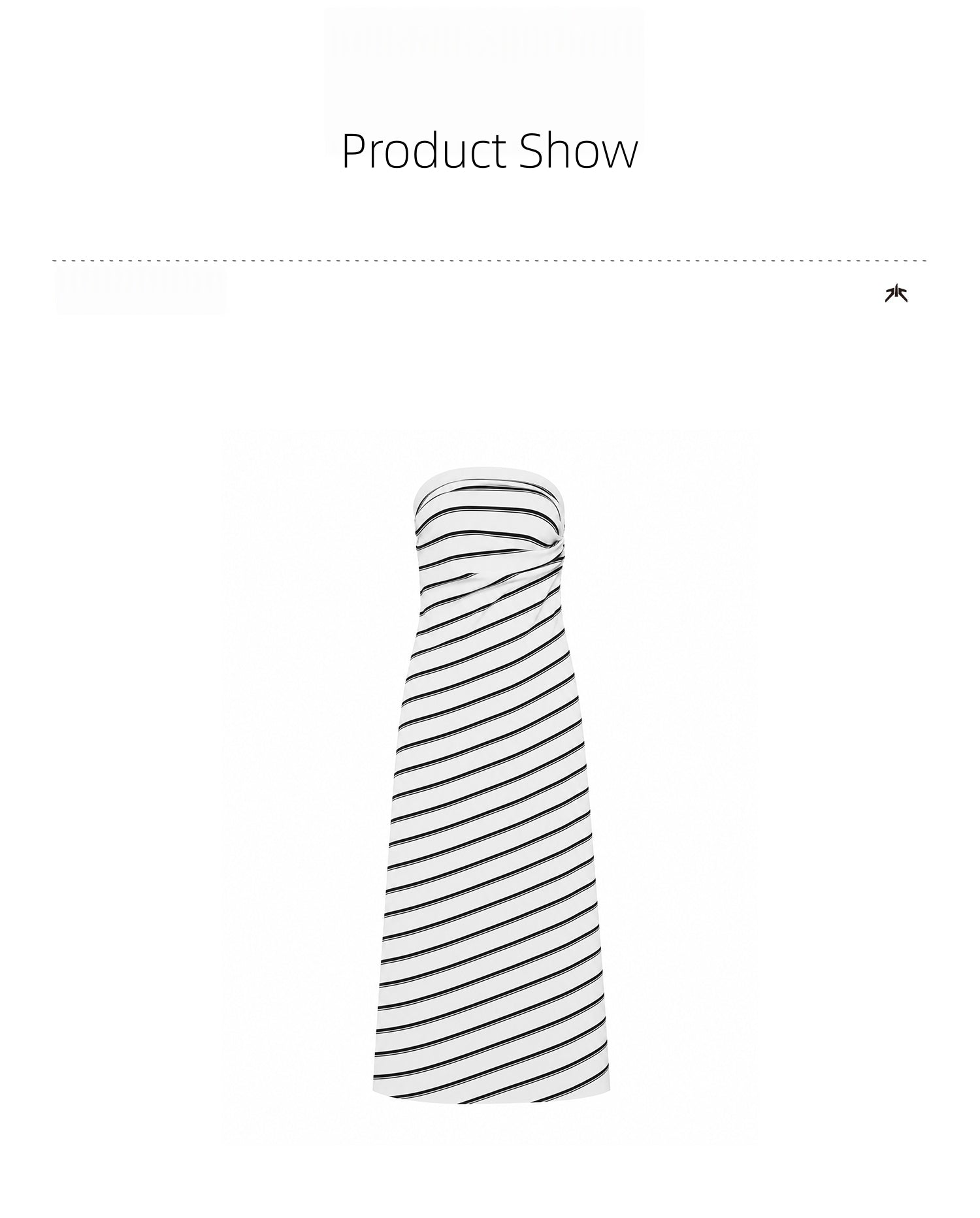 KIMUSSO “Ink & Ivory” Relaxed Striped Slim-Fit Maxi Dress — Original Designer Piece
