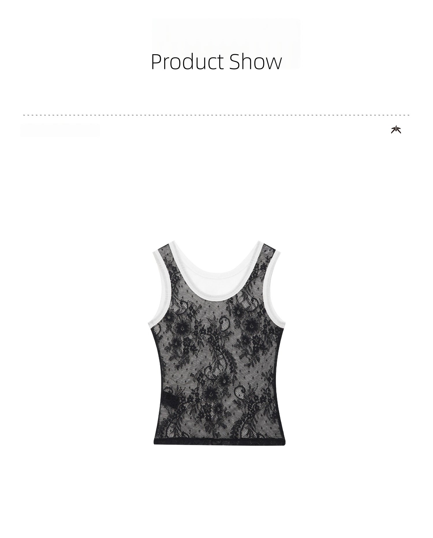 KIMUSSO Double-Sided Lace Knit Hollow-Out Sleeveless Top