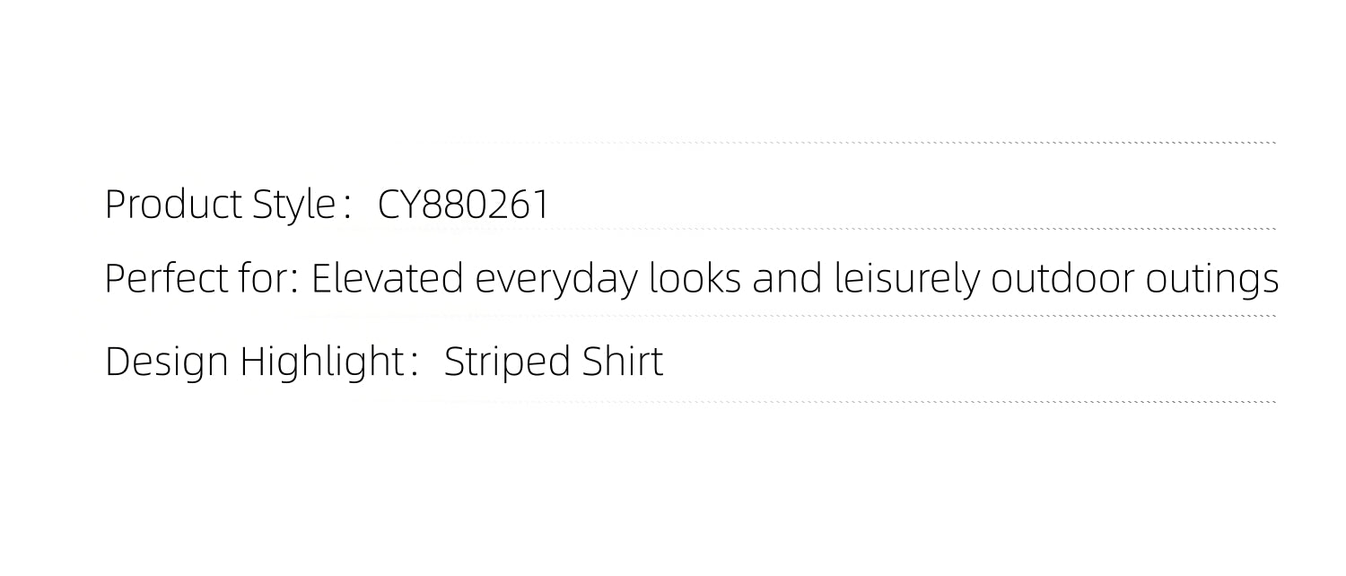 KIMUSSO “Blue Rhythm” Signature Striped Short-Sleeve Shirt
