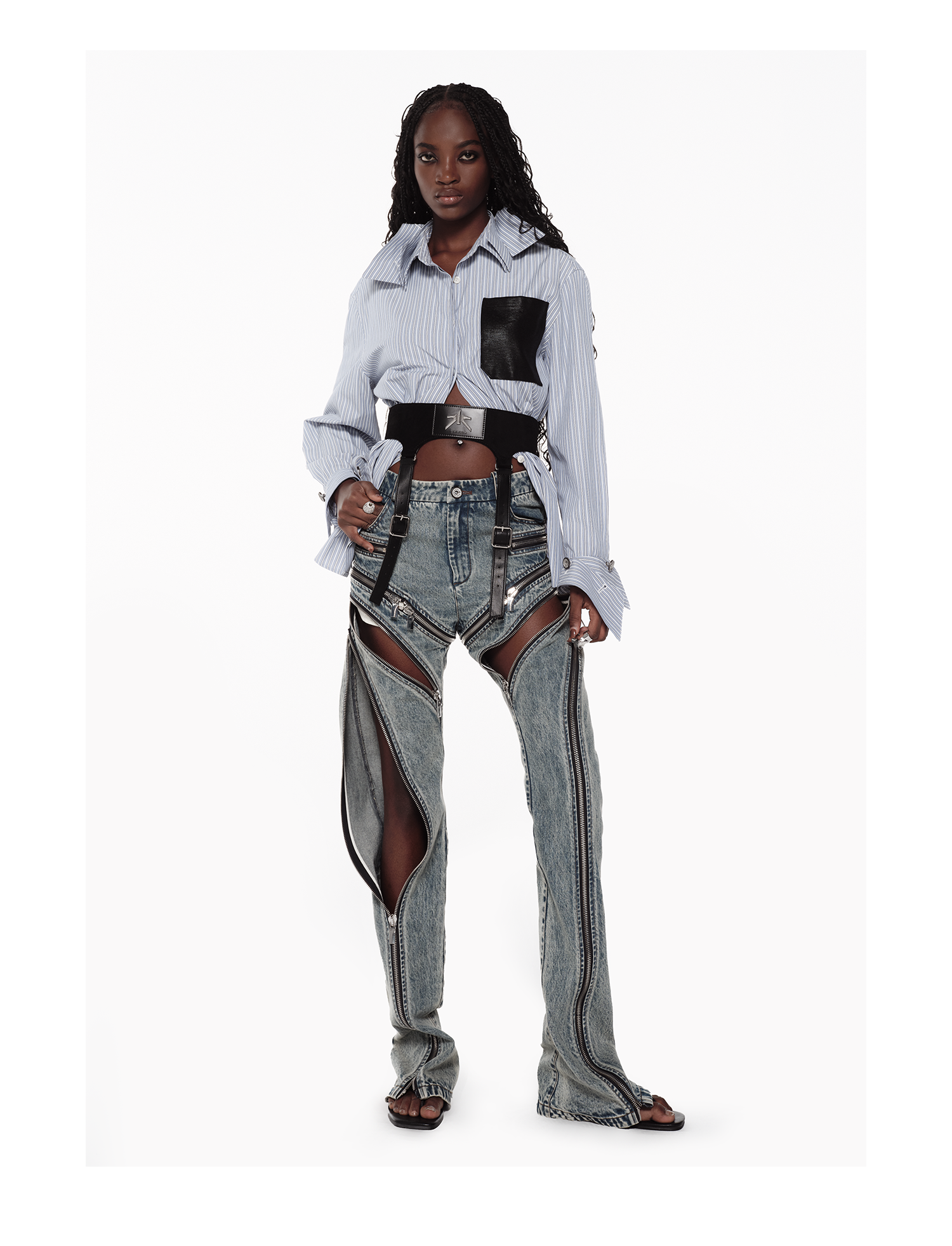 KIMUSSO Multi-Layer Collar Shirt — Signature Original Design