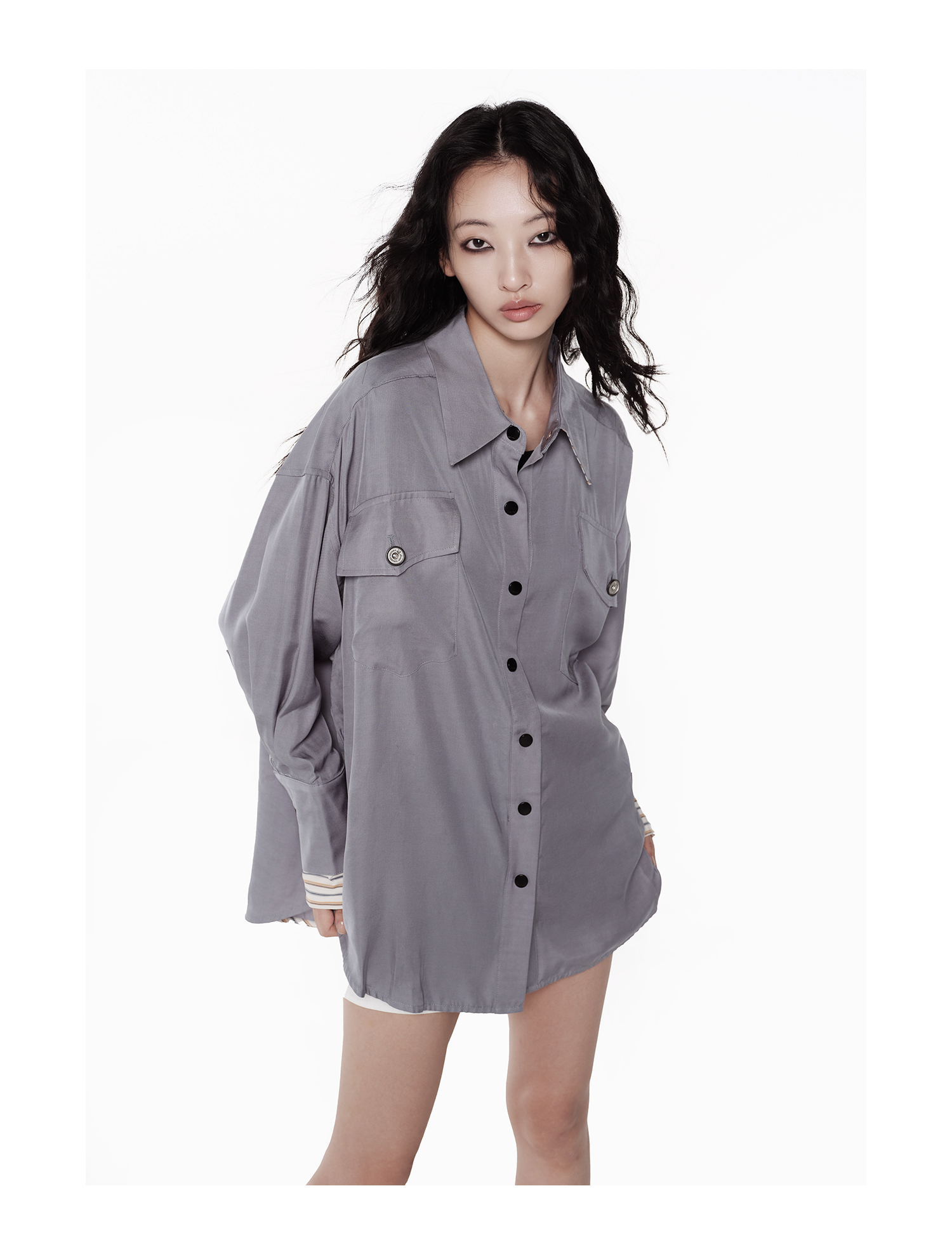 KIMUSSO Signature Multi-Pocket Short-Sleeve Shirt