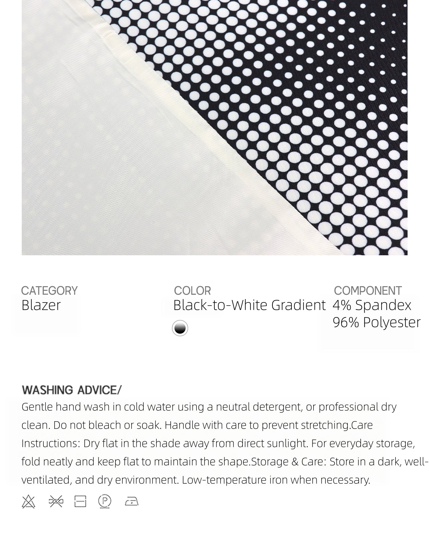 KIMUSSO “Polka Dot Waltz” Signature Fitted Polka Dot Blazer