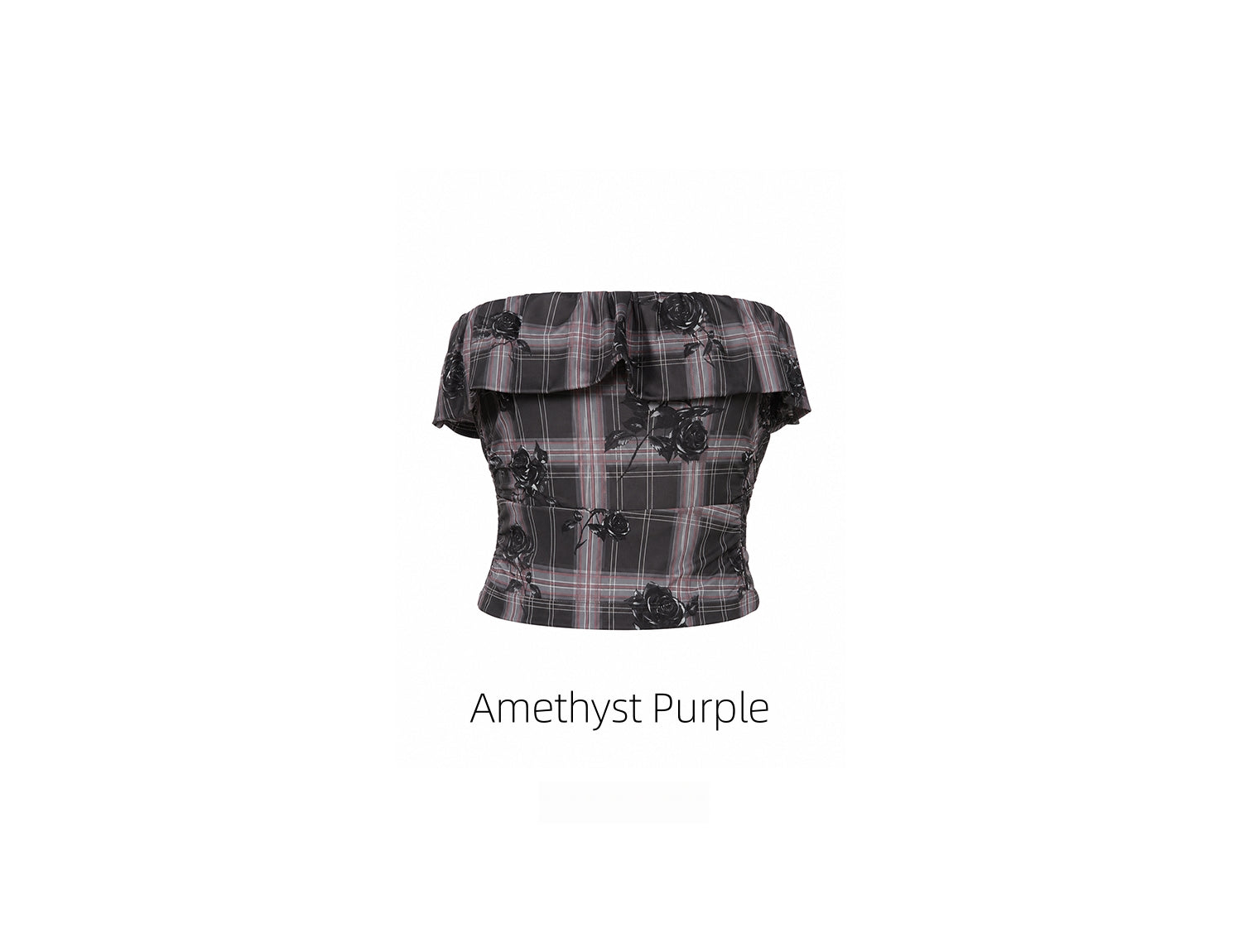 KIMUSSO Thorn Shadow Purple Quick-Dry Bandeau Top