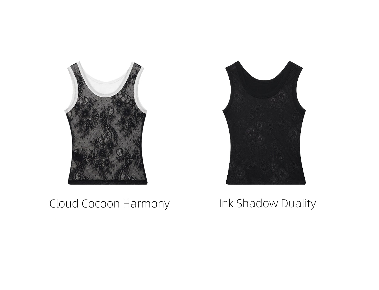 KIMUSSO Double-Sided Lace Knit Hollow-Out Sleeveless Top