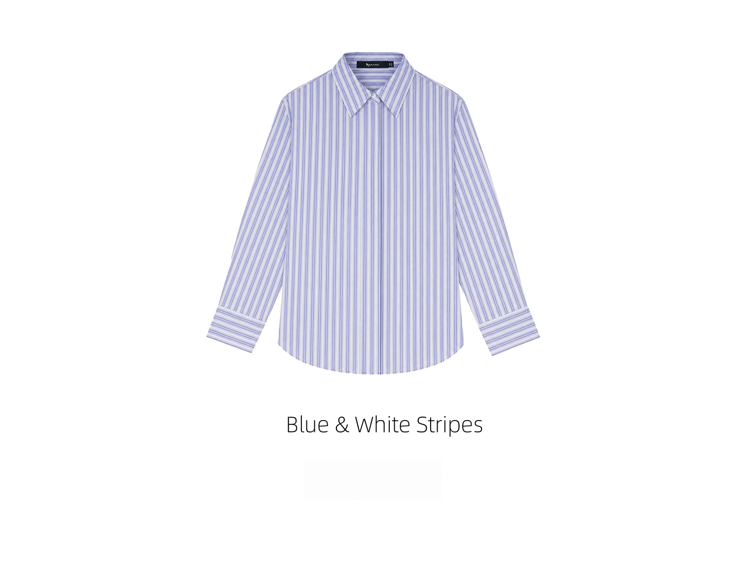 KIMUSSO “Blue Rhythm” Signature Striped Short-Sleeve Shirt