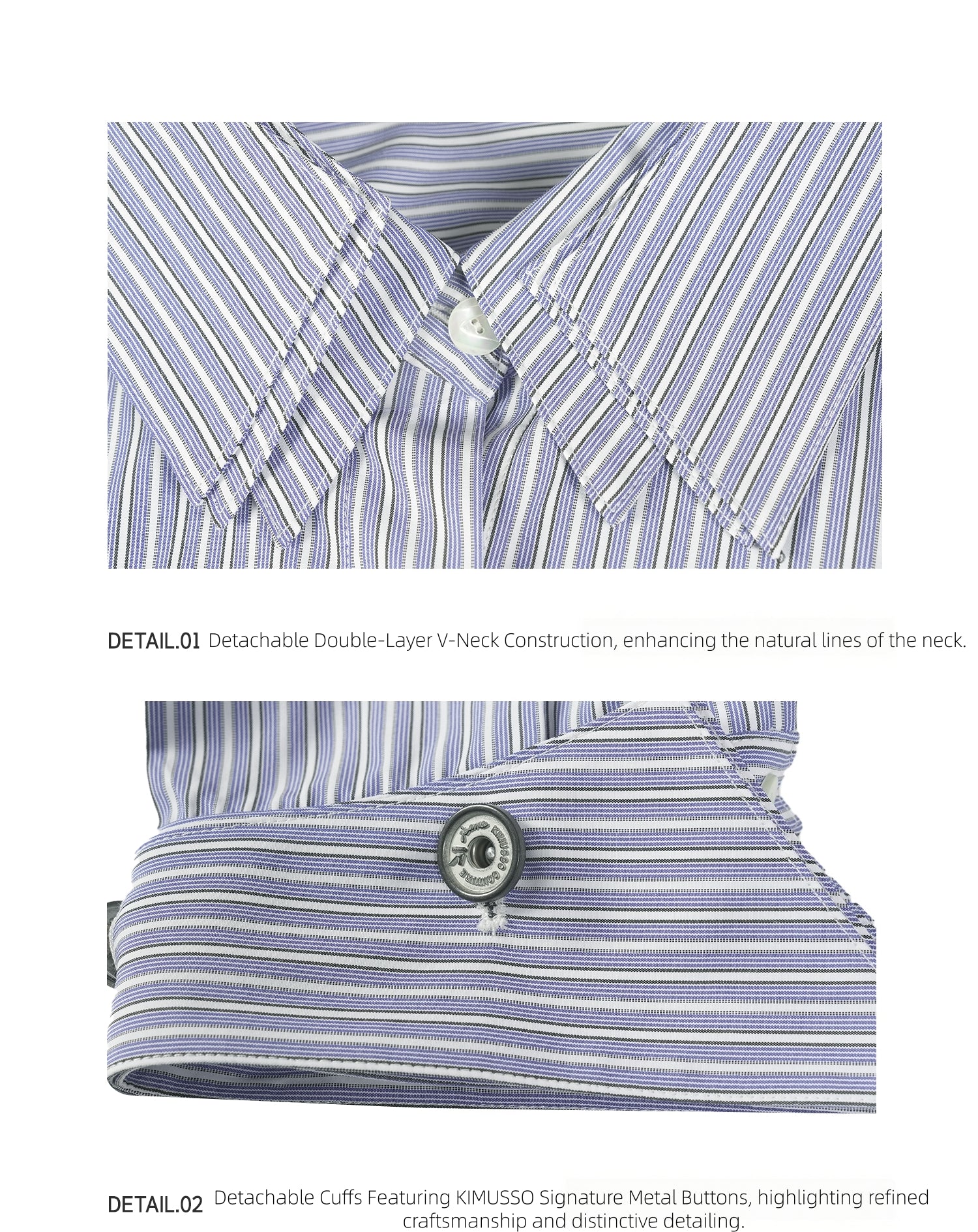 KIMUSSO Multi-Layer Collar Shirt — Signature Original Design