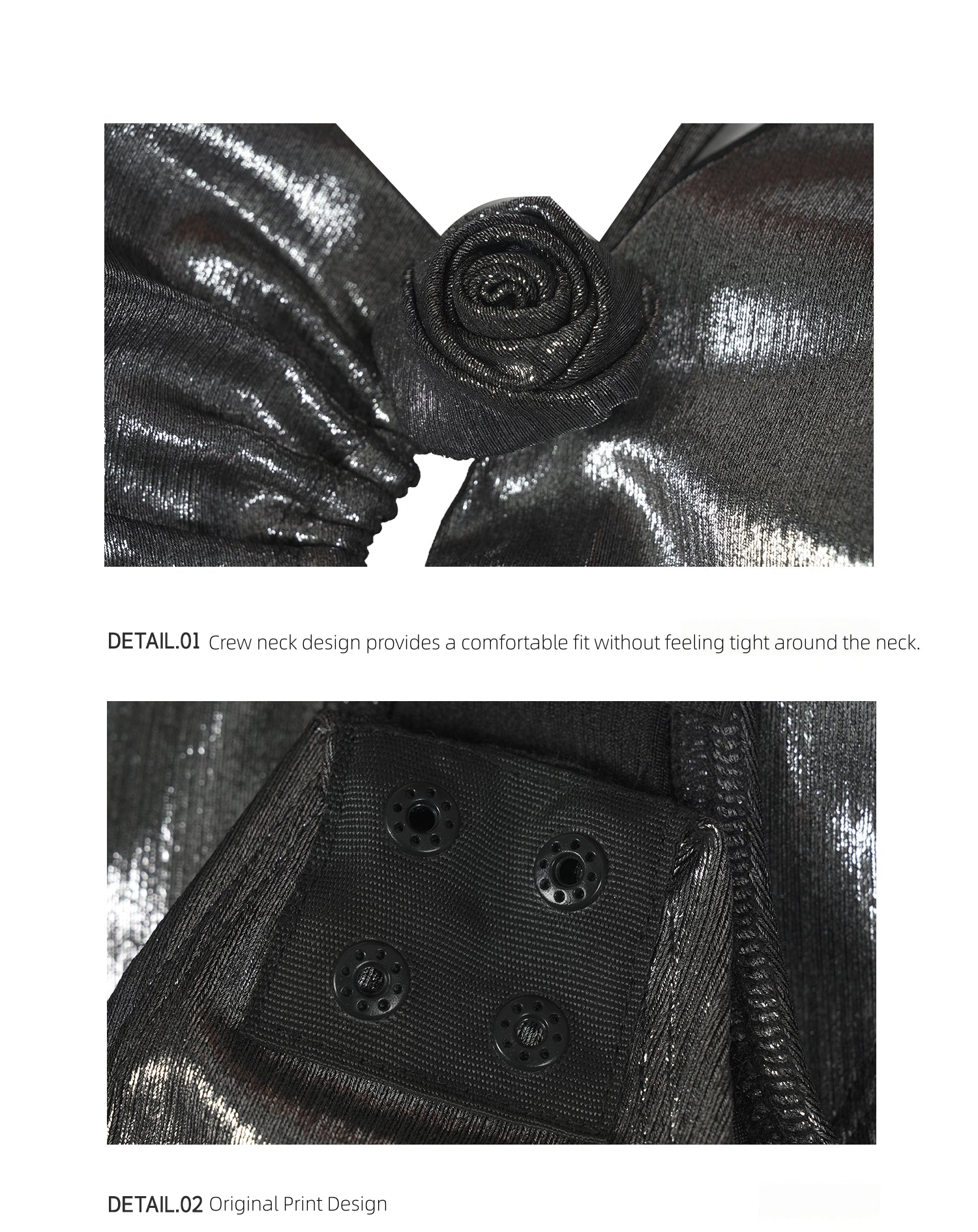 KIMUSSO “Scale Rose” Glossy Mermaid Swim Skirt