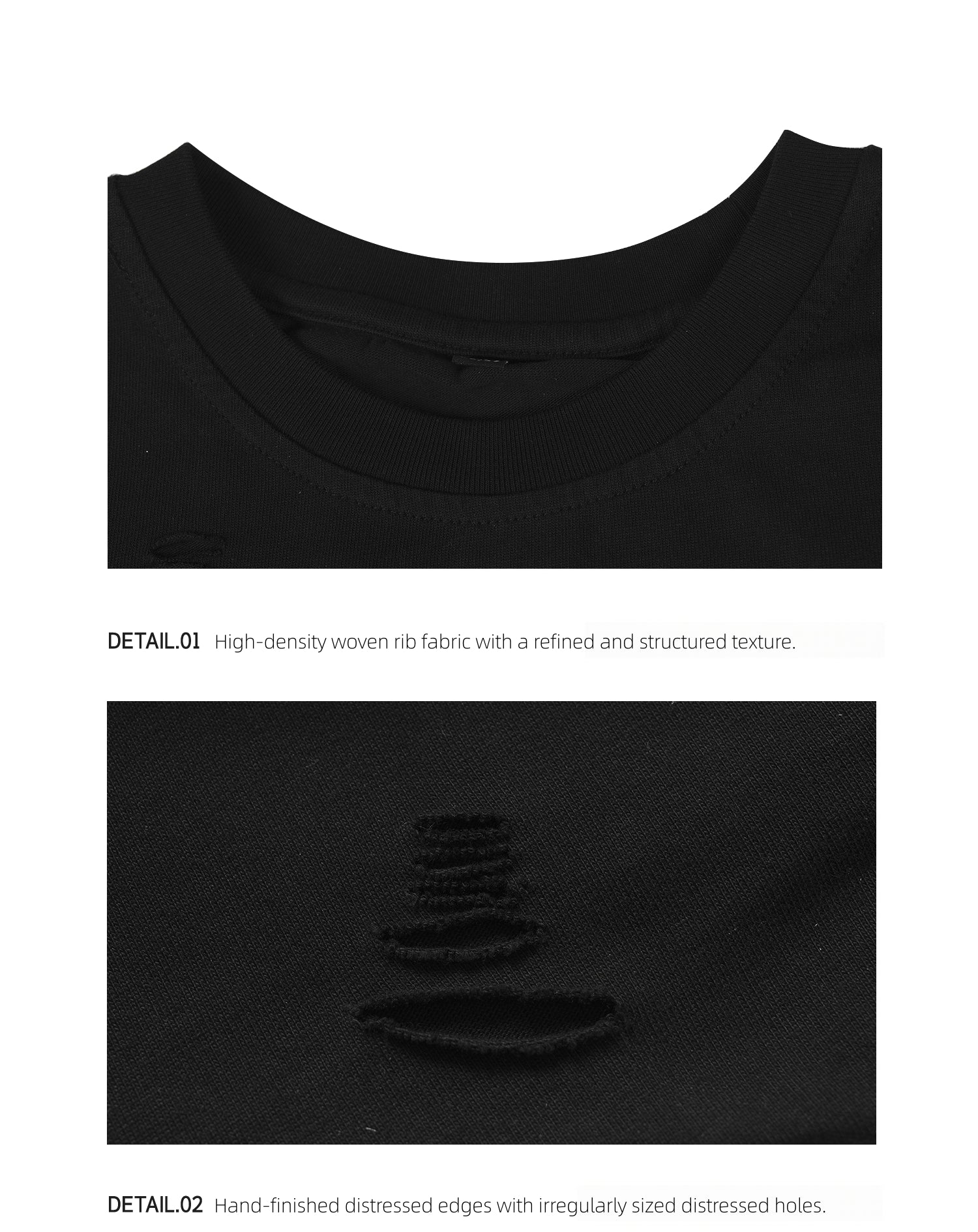 KIMUSSO Thorn Motif Relaxed White Graphic Tee