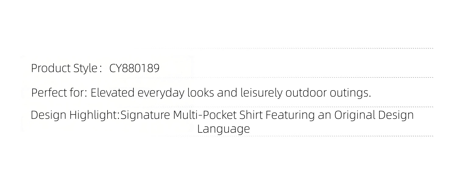 KIMUSSO Signature Multi-Pocket Short-Sleeve Shirt