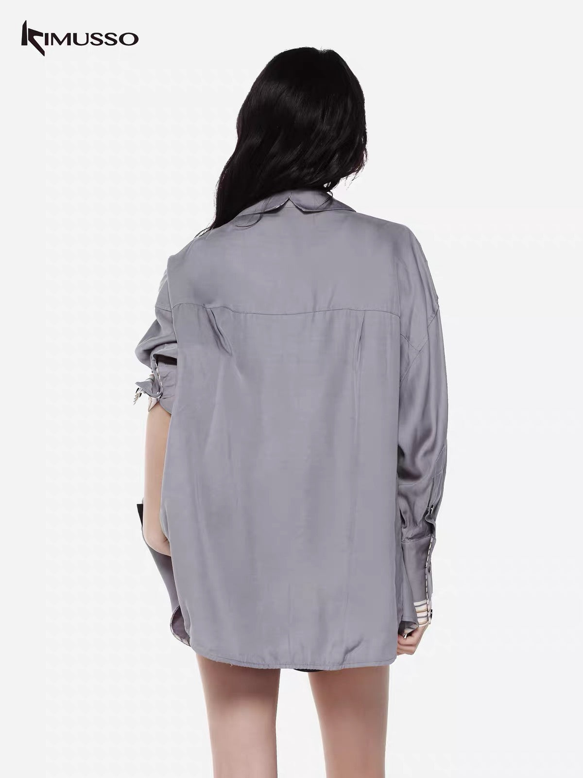 KIMUSSO Workwear stitching shirt