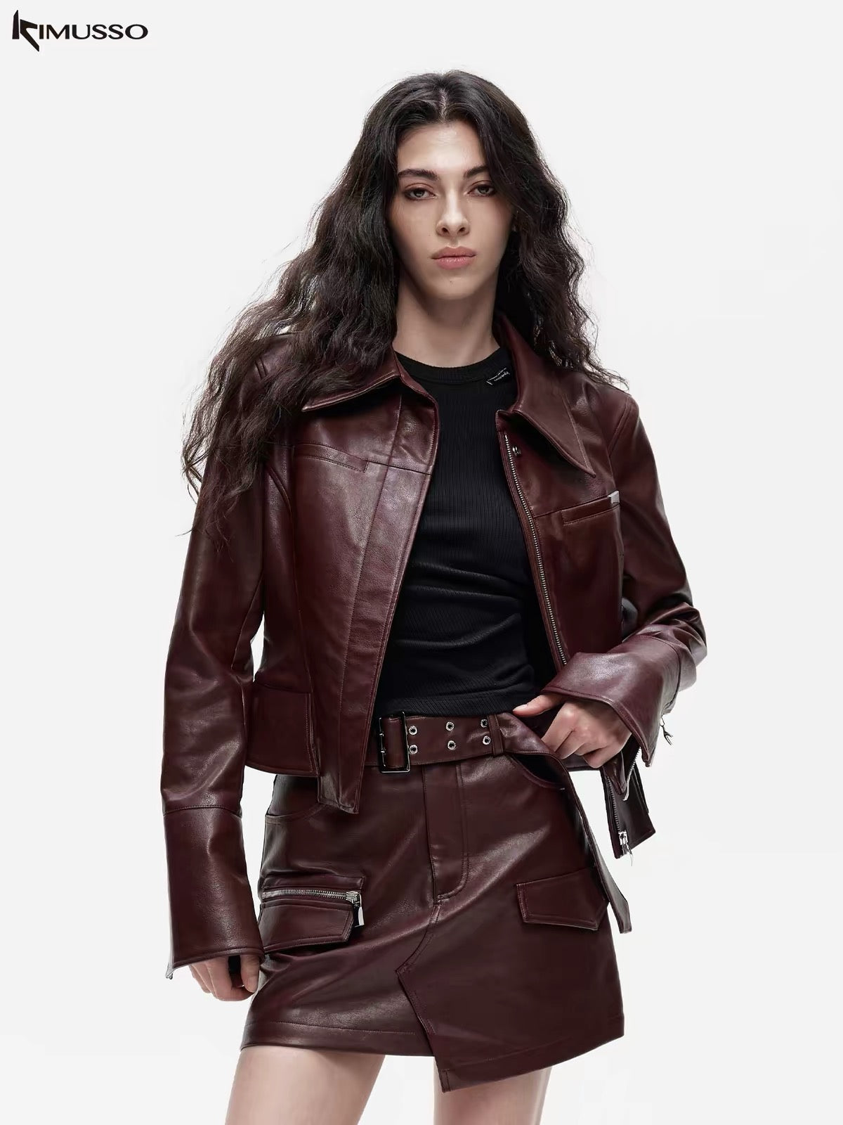 KIMUSSO "Over the Mountain" tight locomotive original leather jacket