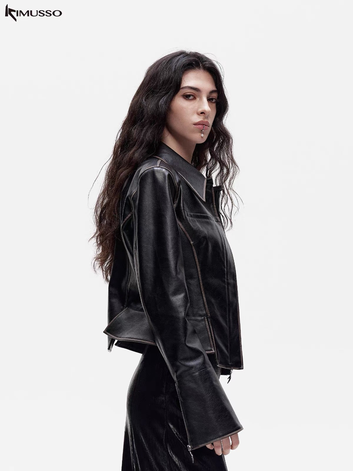 KIMUSSO "Over the Mountain" tight locomotive original leather jacket