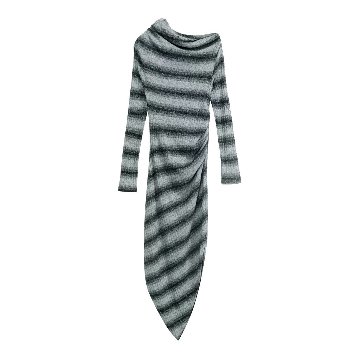 KIMUSSO Streaming striped striped knitted skirt