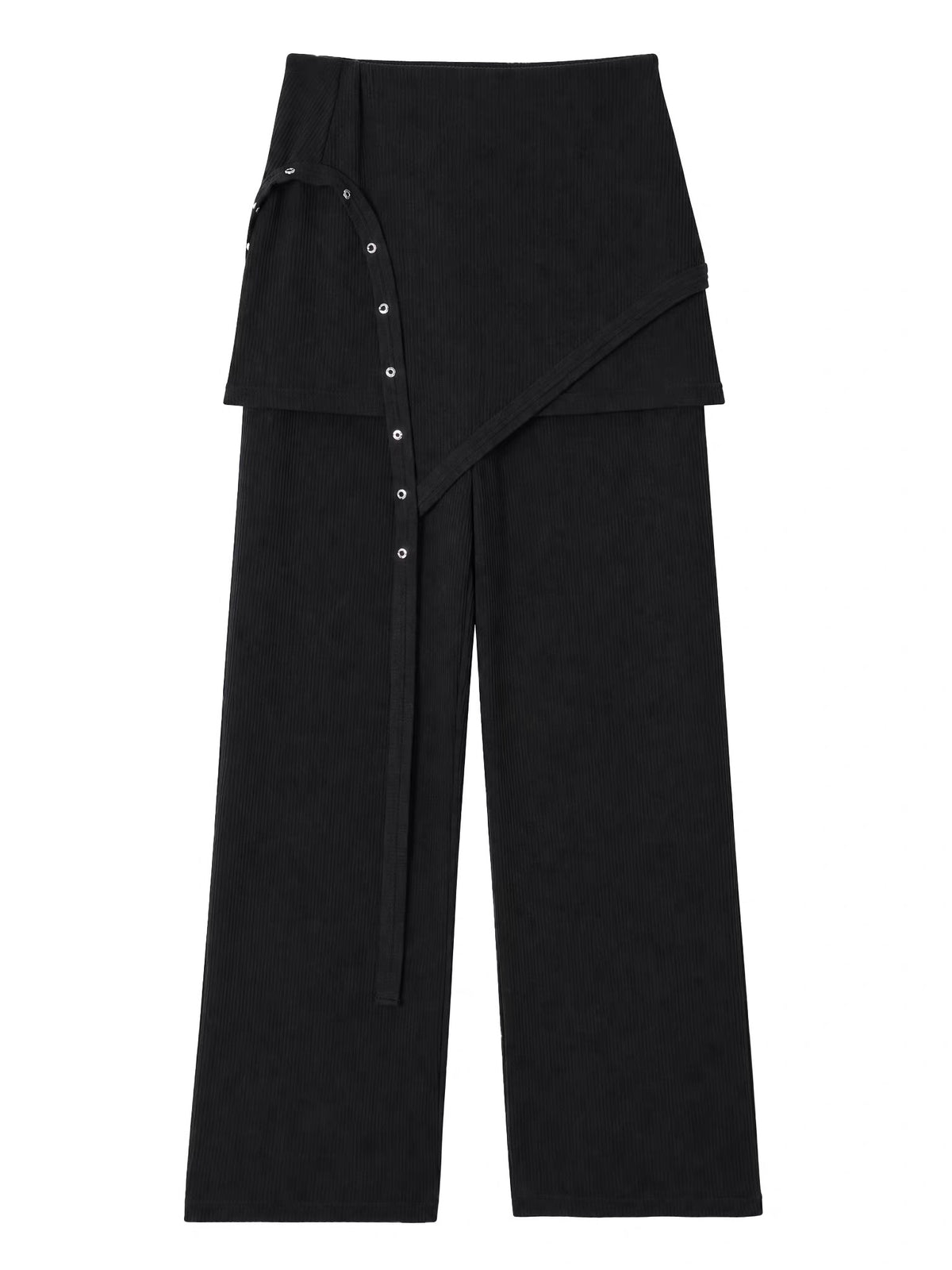KIMUSSO draped straight high-waisted trousers
