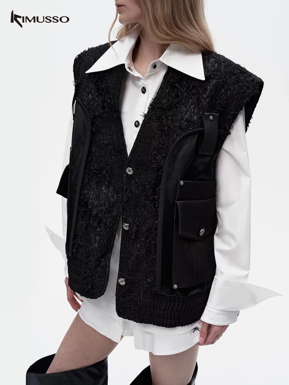 KIMUSSO "over the mountain" acetic acid splicing battle damage vest
