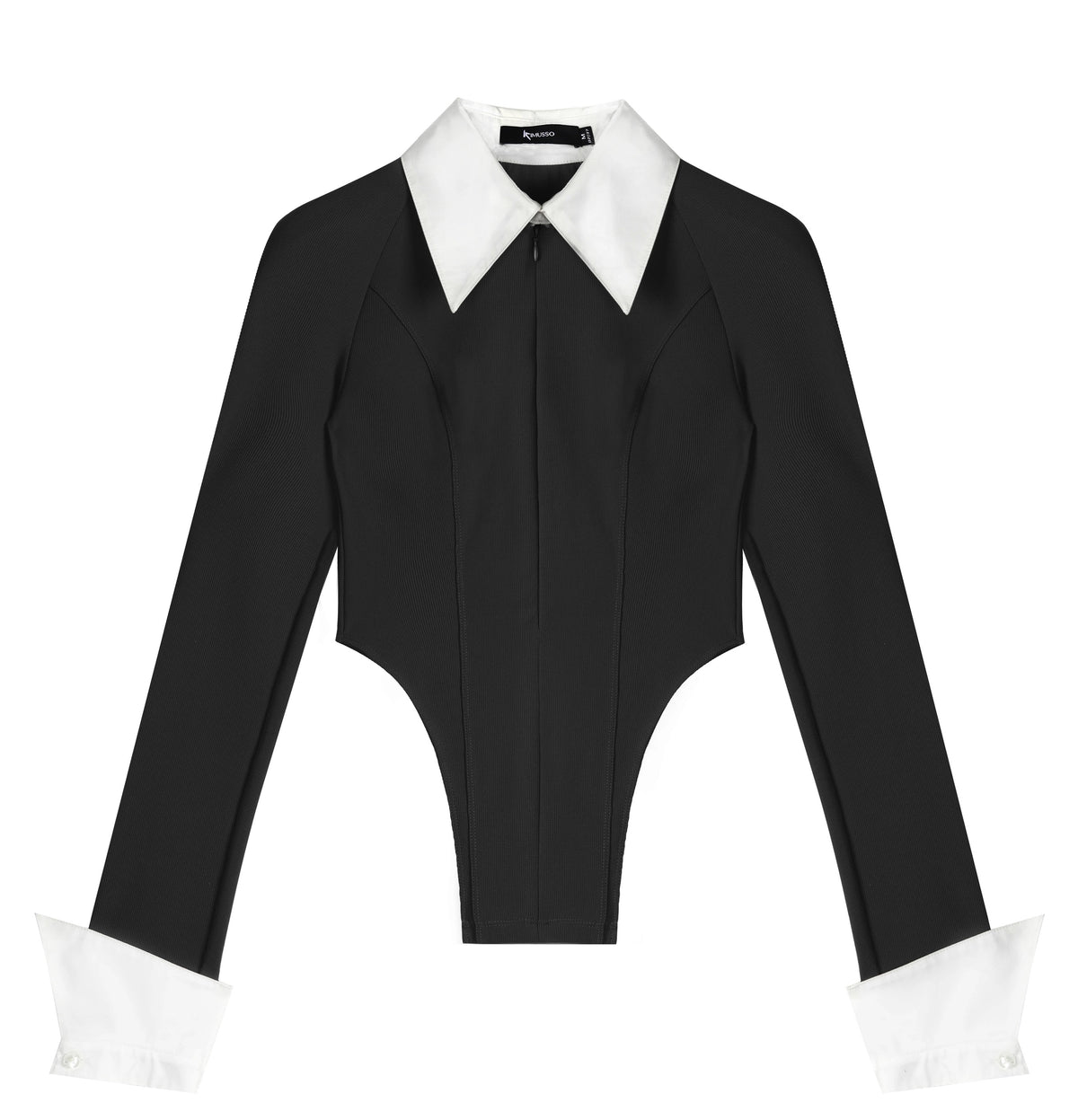 KIMUSSO "over the mountain" knitted long-sleeved waist shirt